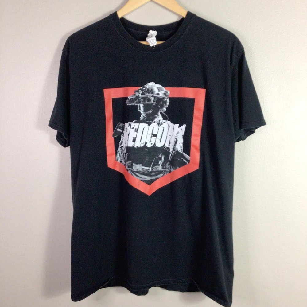 RC1 Redcon1 Workout Protein T Shirt Black Red White XL